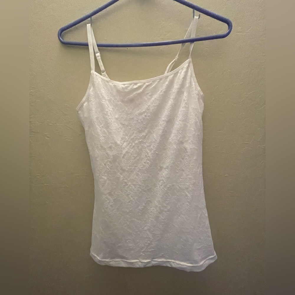 Maidenform Flexees White Lace Camisole Top Size 2X
